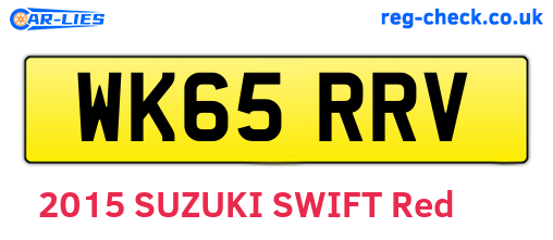 WK65RRV are the vehicle registration plates.