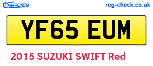 YF65EUM are the vehicle registration plates.