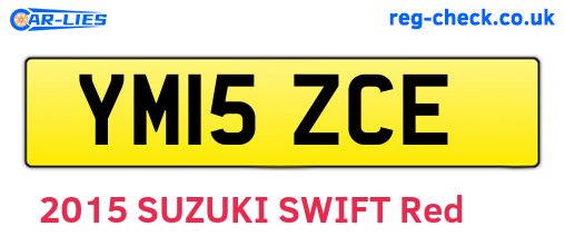 YM15ZCE are the vehicle registration plates.