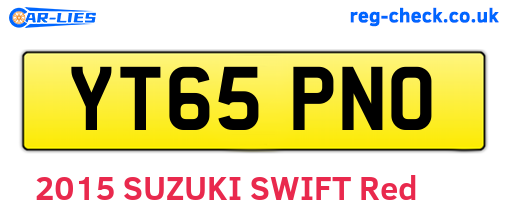 YT65PNO are the vehicle registration plates.