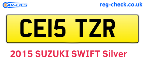 CE15TZR are the vehicle registration plates.