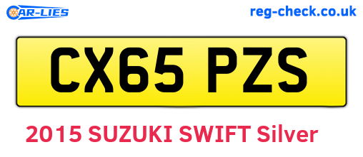CX65PZS are the vehicle registration plates.