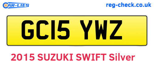 GC15YWZ are the vehicle registration plates.
