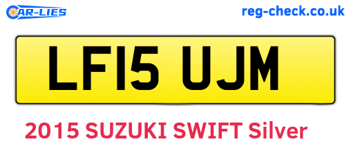 LF15UJM are the vehicle registration plates.