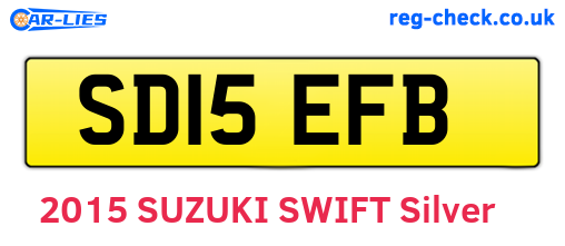 SD15EFB are the vehicle registration plates.