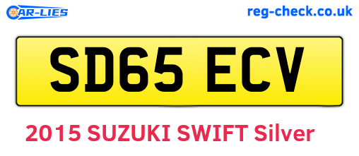 SD65ECV are the vehicle registration plates.