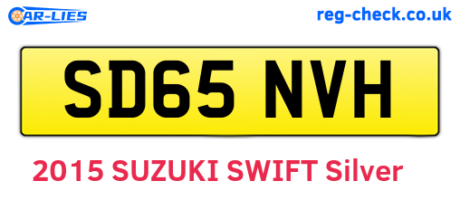SD65NVH are the vehicle registration plates.