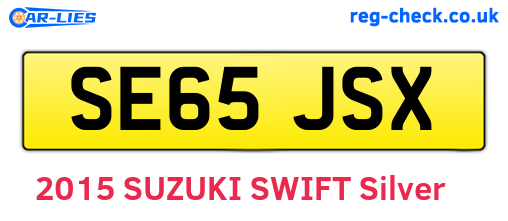 SE65JSX are the vehicle registration plates.