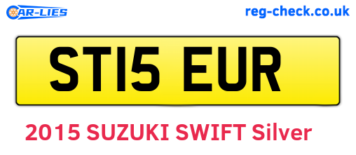ST15EUR are the vehicle registration plates.