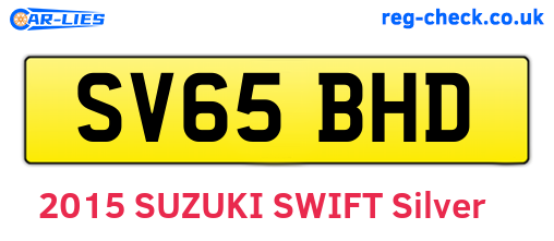 SV65BHD are the vehicle registration plates.