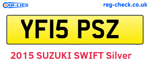 YF15PSZ are the vehicle registration plates.