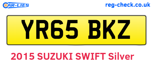 YR65BKZ are the vehicle registration plates.