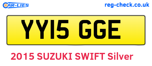 YY15GGE are the vehicle registration plates.