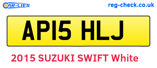 AP15HLJ are the vehicle registration plates.