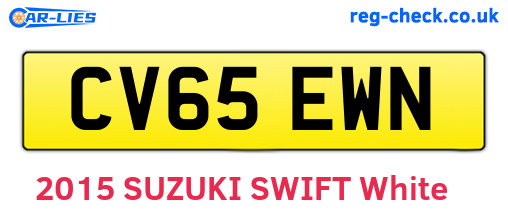 CV65EWN are the vehicle registration plates.