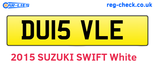 DU15VLE are the vehicle registration plates.