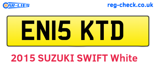 EN15KTD are the vehicle registration plates.