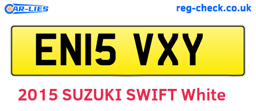 EN15VXY are the vehicle registration plates.