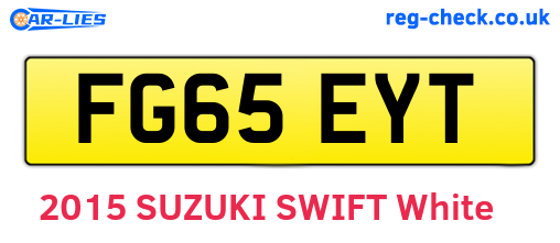 FG65EYT are the vehicle registration plates.
