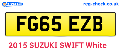 FG65EZB are the vehicle registration plates.