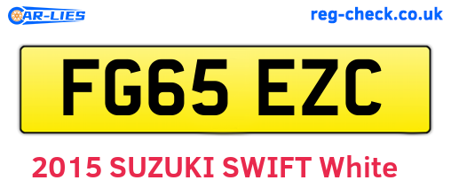 FG65EZC are the vehicle registration plates.