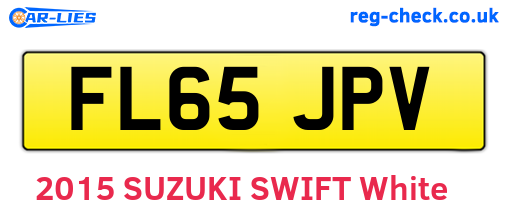 FL65JPV are the vehicle registration plates.