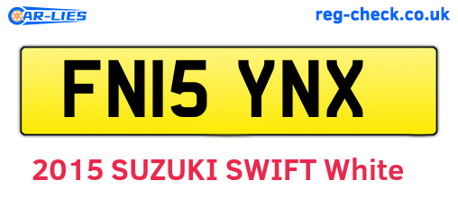 FN15YNX are the vehicle registration plates.