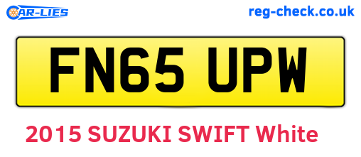 FN65UPW are the vehicle registration plates.