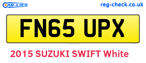 FN65UPX are the vehicle registration plates.