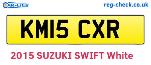 KM15CXR are the vehicle registration plates.