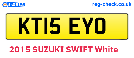 KT15EYO are the vehicle registration plates.