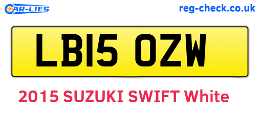 LB15OZW are the vehicle registration plates.