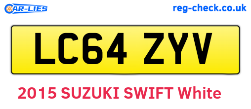 LC64ZYV are the vehicle registration plates.