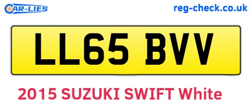 LL65BVV are the vehicle registration plates.