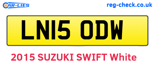 LN15ODW are the vehicle registration plates.