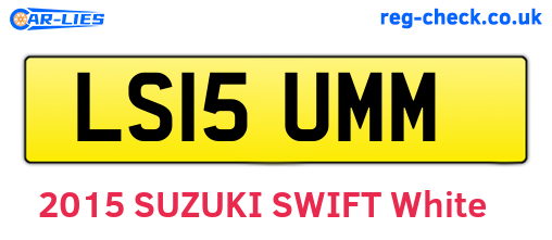 LS15UMM are the vehicle registration plates.