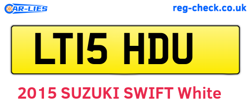LT15HDU are the vehicle registration plates.