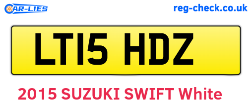 LT15HDZ are the vehicle registration plates.