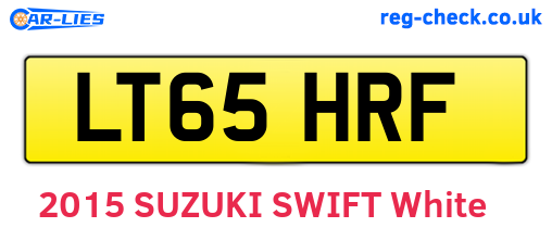 LT65HRF are the vehicle registration plates.