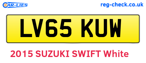 LV65KUW are the vehicle registration plates.