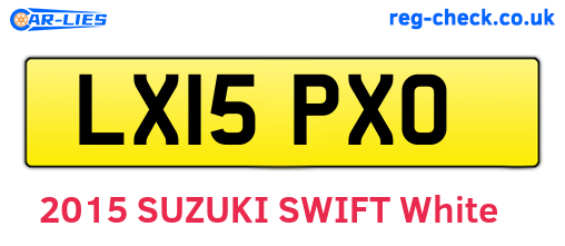 LX15PXO are the vehicle registration plates.