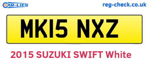 MK15NXZ are the vehicle registration plates.
