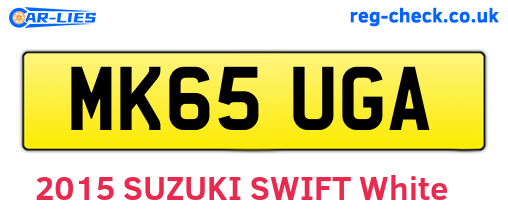 MK65UGA are the vehicle registration plates.