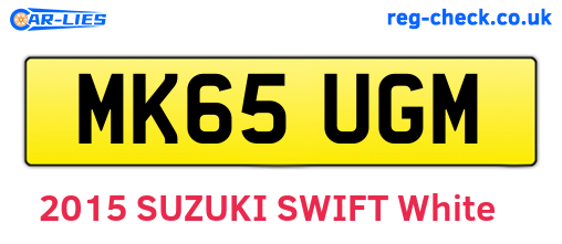 MK65UGM are the vehicle registration plates.