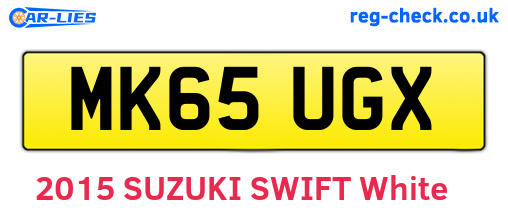 MK65UGX are the vehicle registration plates.