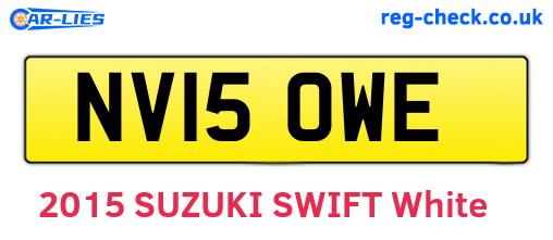 NV15OWE are the vehicle registration plates.