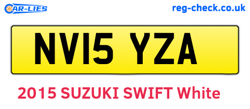 NV15YZA are the vehicle registration plates.