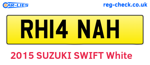 RH14NAH are the vehicle registration plates.