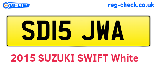 SD15JWA are the vehicle registration plates.