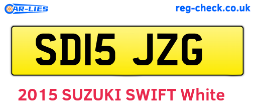 SD15JZG are the vehicle registration plates.